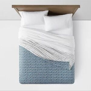 Threshold wood block printed quilt